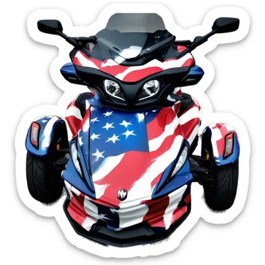 can-am-spyder RT  American flag wrap sticker
