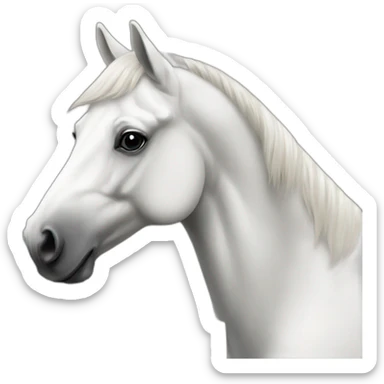 Horses white in the rack sticker