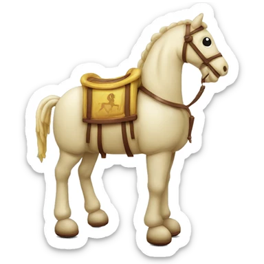 Trojan horse balloonfigure sticker