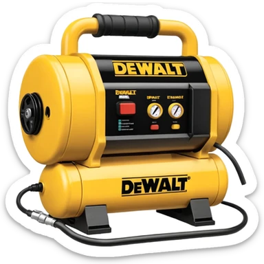 dewalt electric pancake air compressor tool, yellow color sticker
