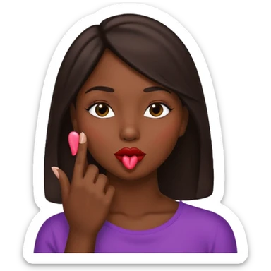 el que tiene los labios hacia fuera y la mano en la cara como si estuviera soplando un beso o presumiendo pero sexi )  sticker