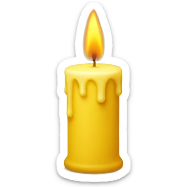 yellow pillar candle sticker