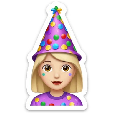 Happy Birthday Confetti Hat sticker