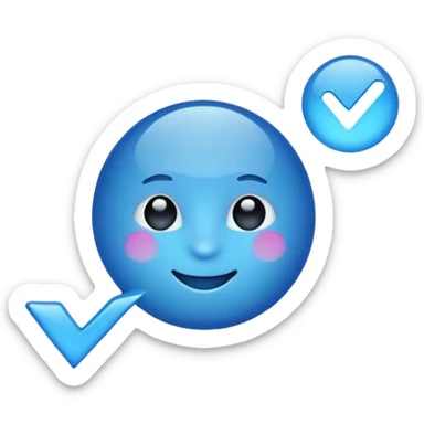 Vetified blue mark for account sticker