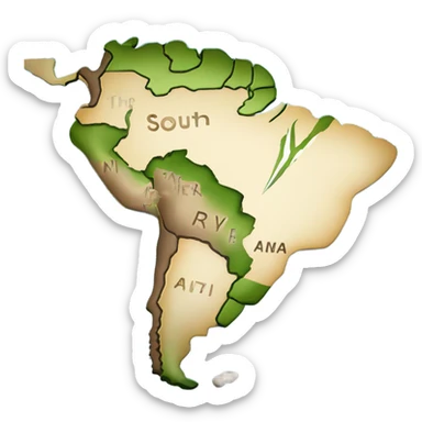South America map sticker