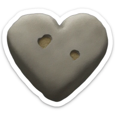 Heart rock sticker