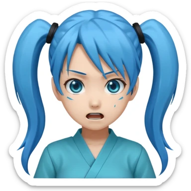 Hatsune Miku angry twintail sticker