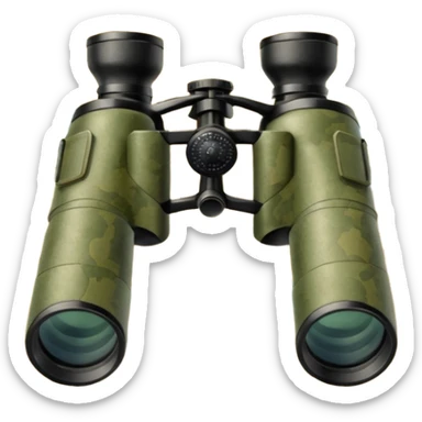 military map with binoculars sticker