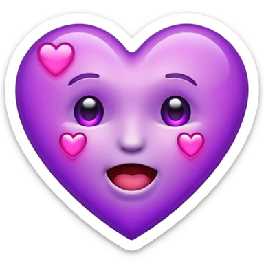 flashing purple heart that's dying crying laughing sticker