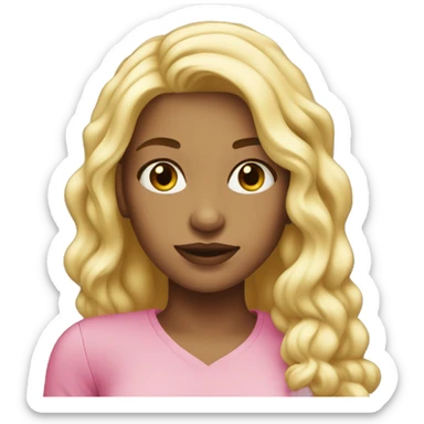 Blonde Girl pink era sticker