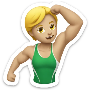 shot put thrower sticker