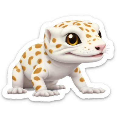 Albino leopard gecko sticker