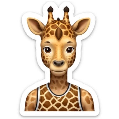 athlete player giraffe sticker