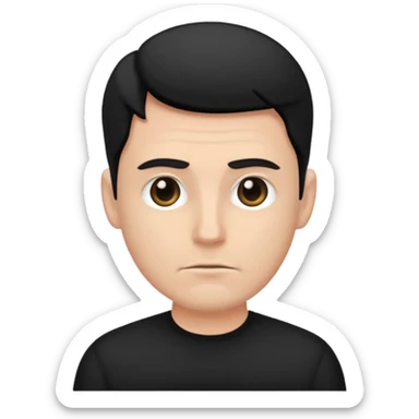 gil be white and be wering black sticker