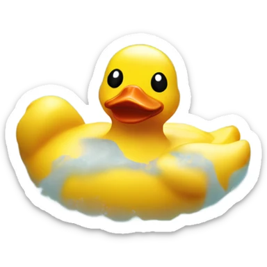 A rubber duck in a bath sticker