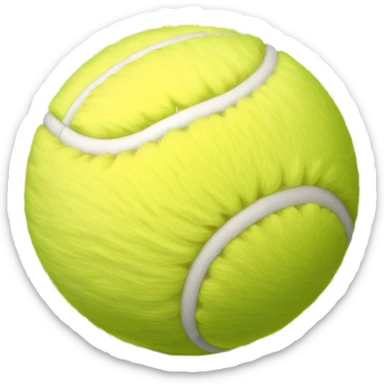 White tennis ball sticker