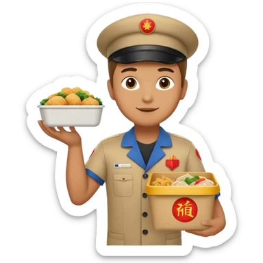 Guy delivering Chinese food  sticker