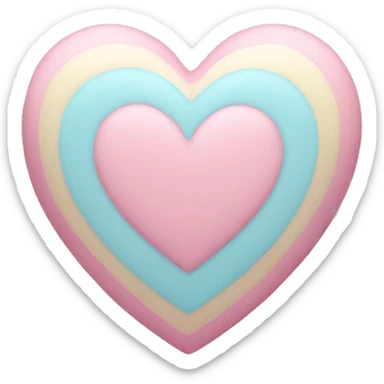 Pastel heart sticker