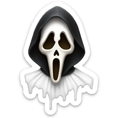ghostface from scream movie sticker