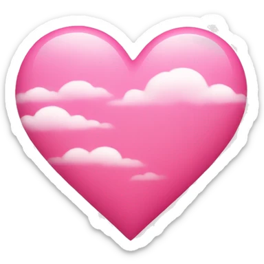 A heart with pink clouds sticker