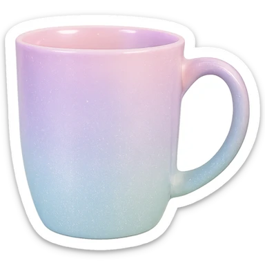 sparkly pastel mug sticker