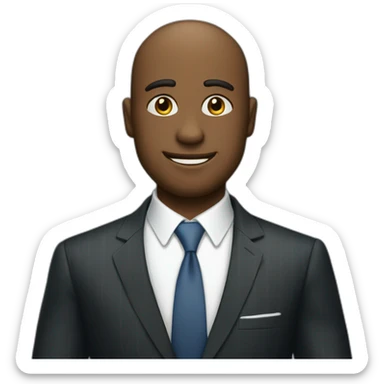 business man in pinstripe suit sticker