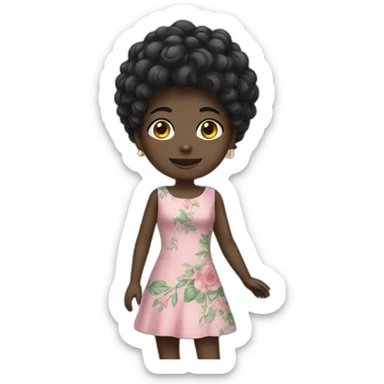 Moça de vestido preto sticker