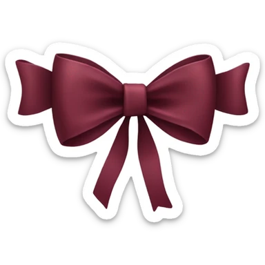 Wine red bow sticker