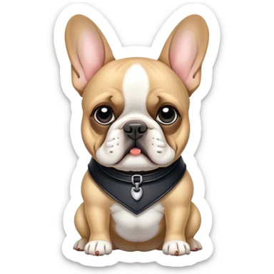 French Bulldog in black leather sticker