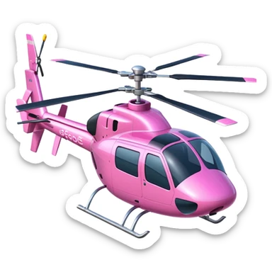 Pink helicopter sticker