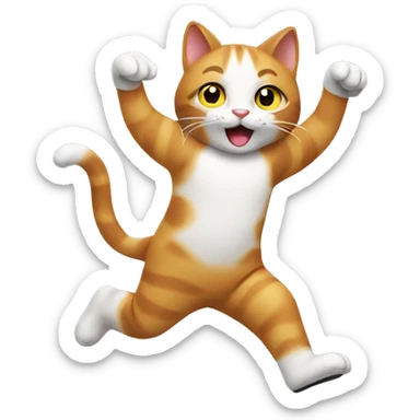dancing cat  sticker