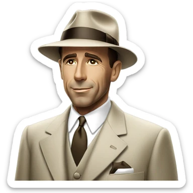 Humphrey Bogart Casablanca sticker