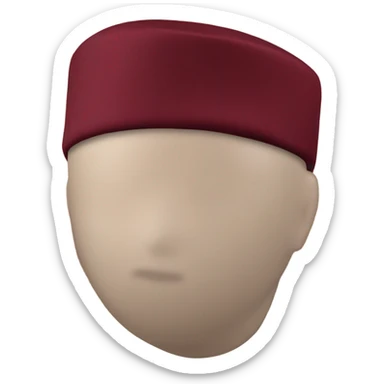 burgundy colored fez sticker