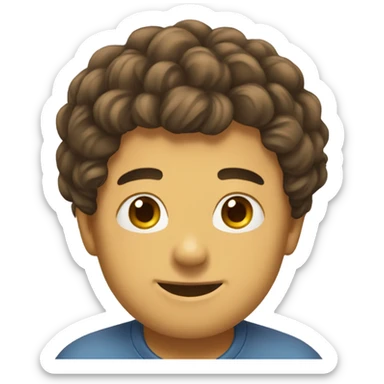 a mixture of 😔 and 😊 sticker