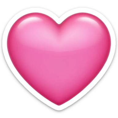 A glowing pink heart. Make it glow like crazy. Very bright and intense sticker