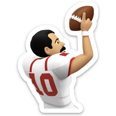 Freddy Mercury scoring a touchdown sticker