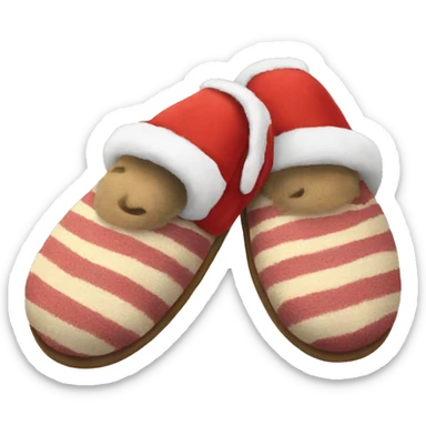 Slippers on Christmas morning  sticker