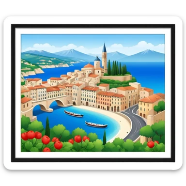 france and italy sticker