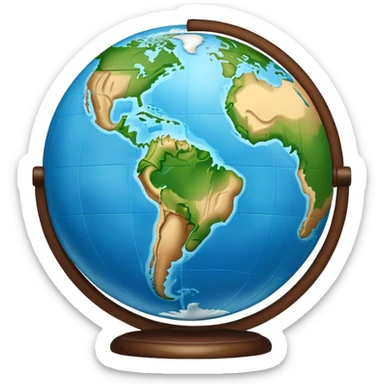 South America in the Earth Globe sticker