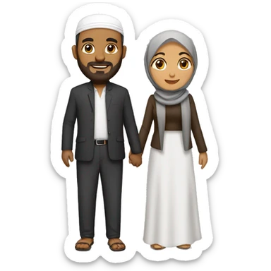 Muslim couple sticker