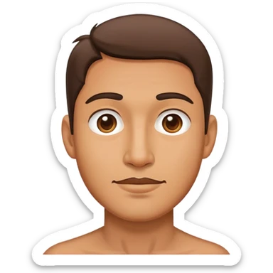 a man with soy face sticker