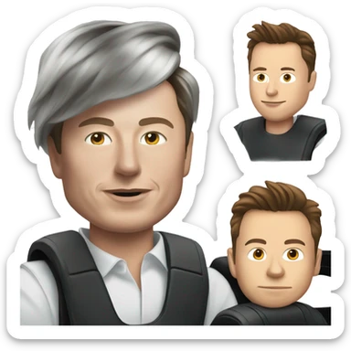 Elon Musk in a McLaren sticker