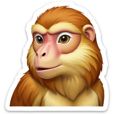 long nose proboscis monkey sticker