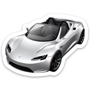 Tesla Roadster - Tesla (Model Year: 2020) (Iconic colour: Silver) sticker