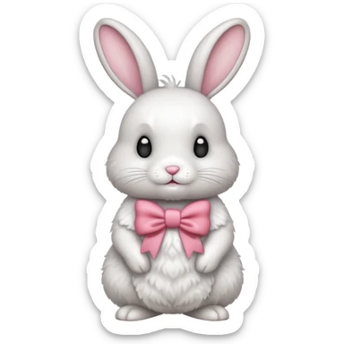 conejo con moño sticker