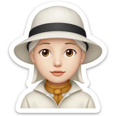 Cara blanca y un sombrero sticker