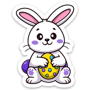 Easter bunny monster  sticker