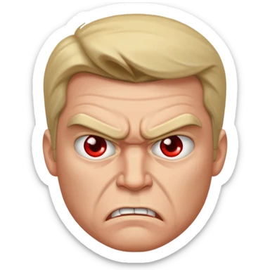 angry serious man sticker