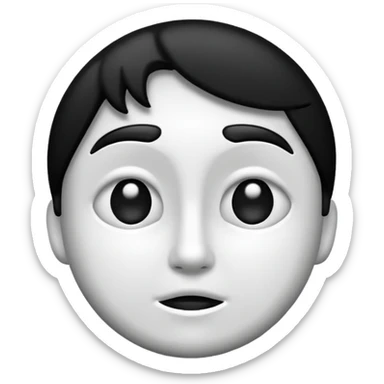 Create this emoji : 🎭 but in White and black  sticker