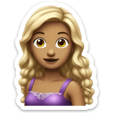 Sirenetta con vestito viola sticker